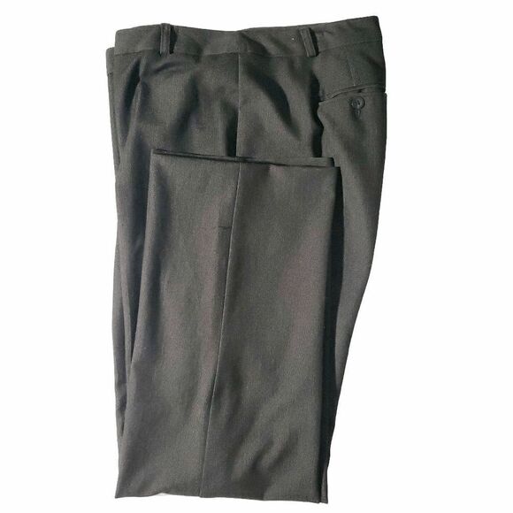 Charter Club Grey Black Herringbone Pockets Belt Loops Tummy Control Pants Size - Picture 3 of 9